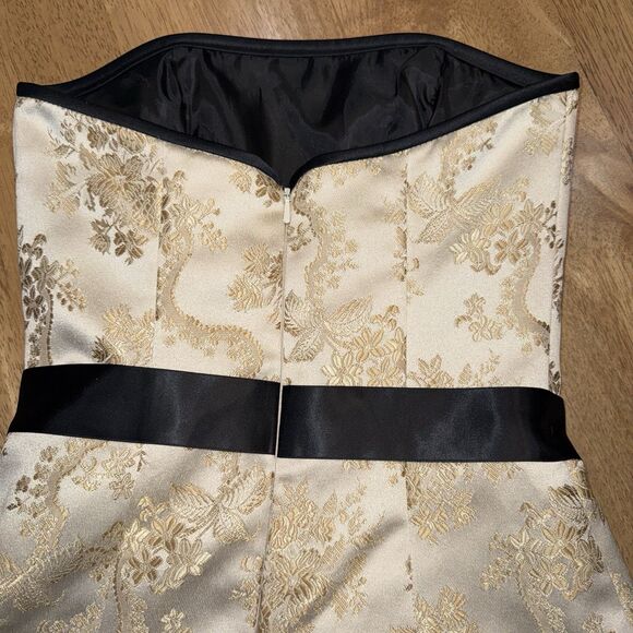 Gunne Sax Jessica McClintock Party Dress Strapless Bow Size 1/2 90s Y2K - Picture 10 of 12